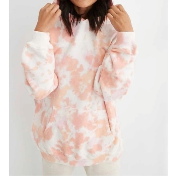 AERIE tie dye pink orange sweatshirt size XS - Picture 1 of 16